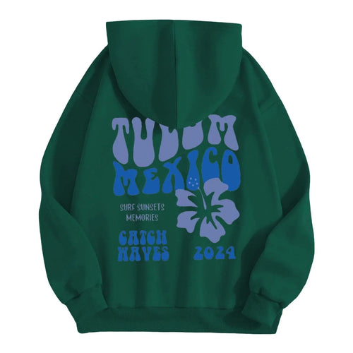 Casual Letter Floral Print Sweatshirt